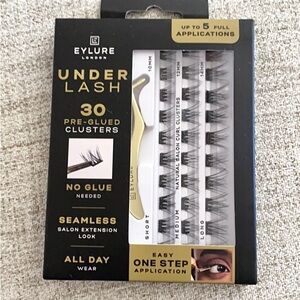 🪞 NEW SET eyelure london under lash pre- glued clusters box set with applicator